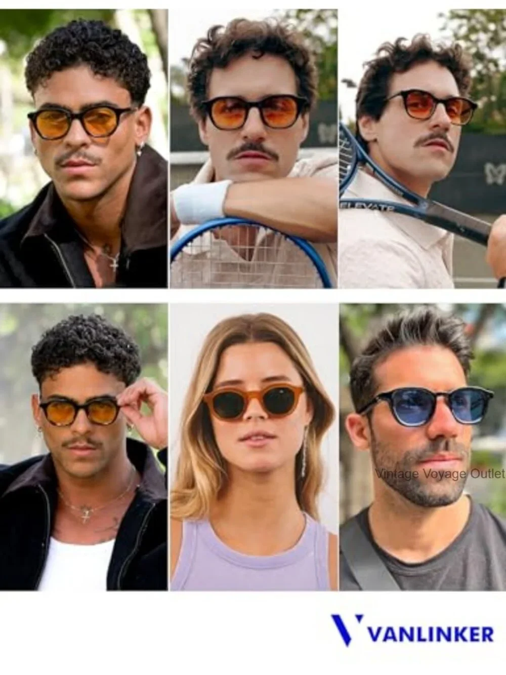 Retro Round Small Sunglasses for Men Women UV400 Protection